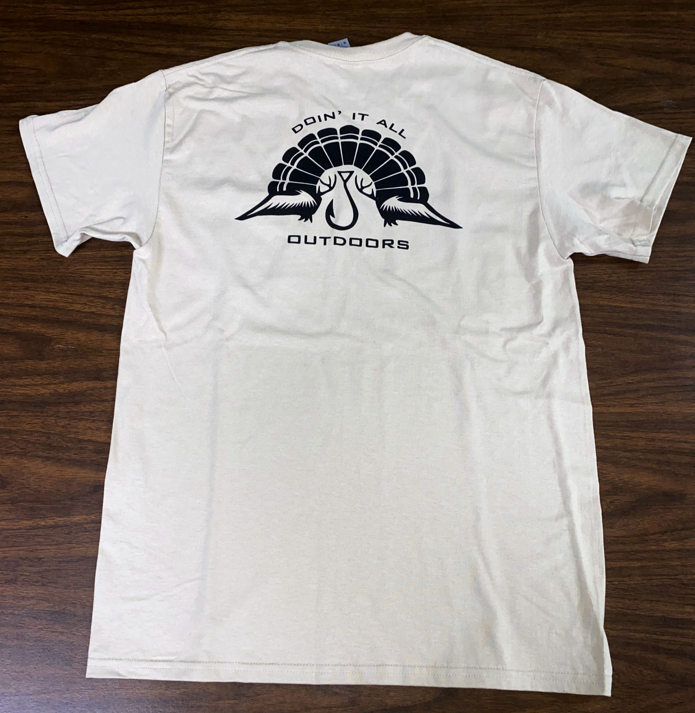 Doin' It All Outdoors Khaki Pocket Tee