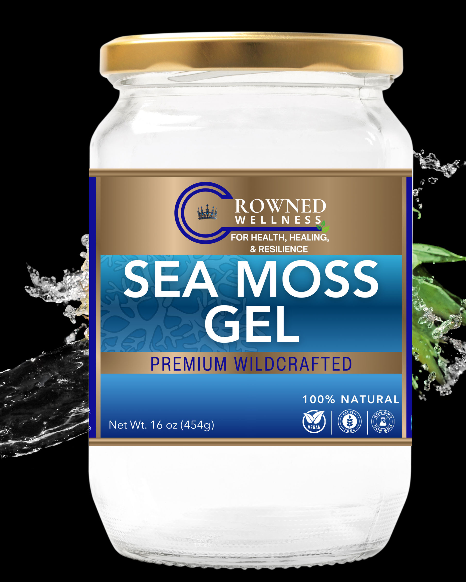 Crowned Wellness Premium Wildcrafted Sea Moss Gel