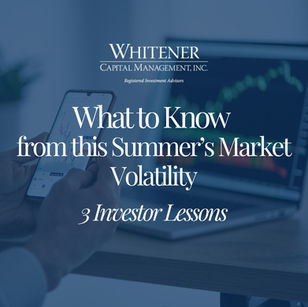 3 Investor Lessons from the Summer's Market Volatility