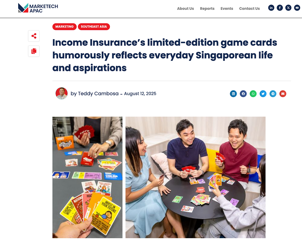The Singaporean Dream: Income 55 Edition Press Coverage