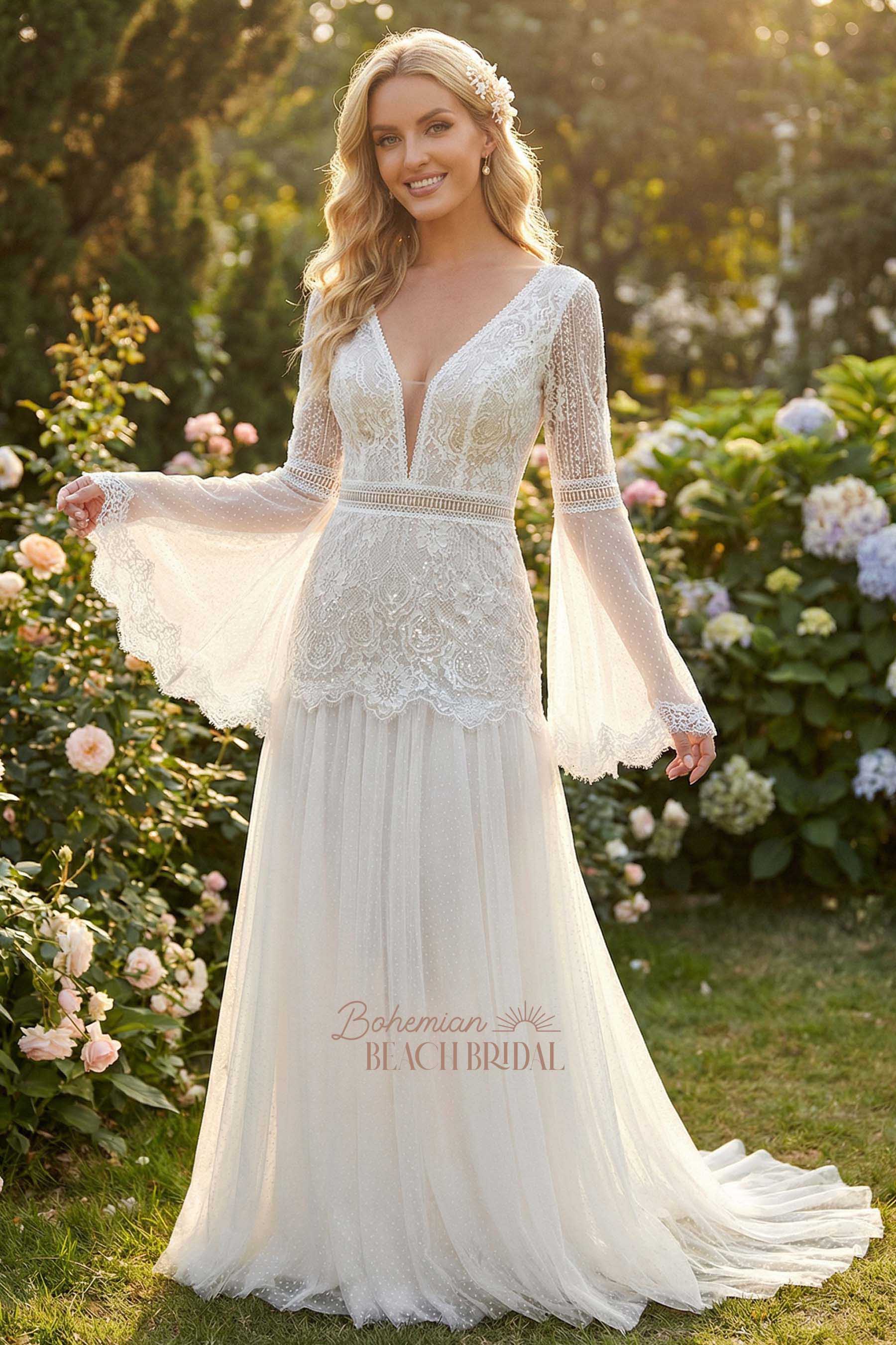 Bohemian Beach Bridal — photo 3 of 18