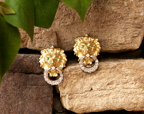 Lion Door Knocker Earrings