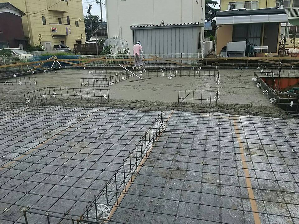 生コン均し(ならし)