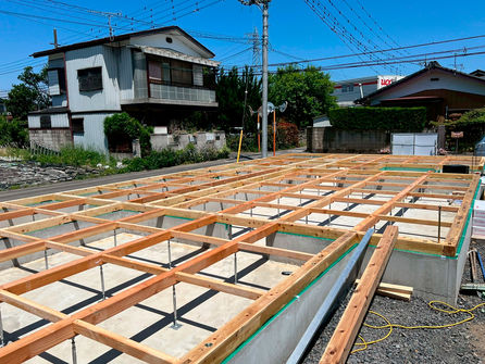 K様邸 土台~上棟(伊勢崎市/24坪/平屋)