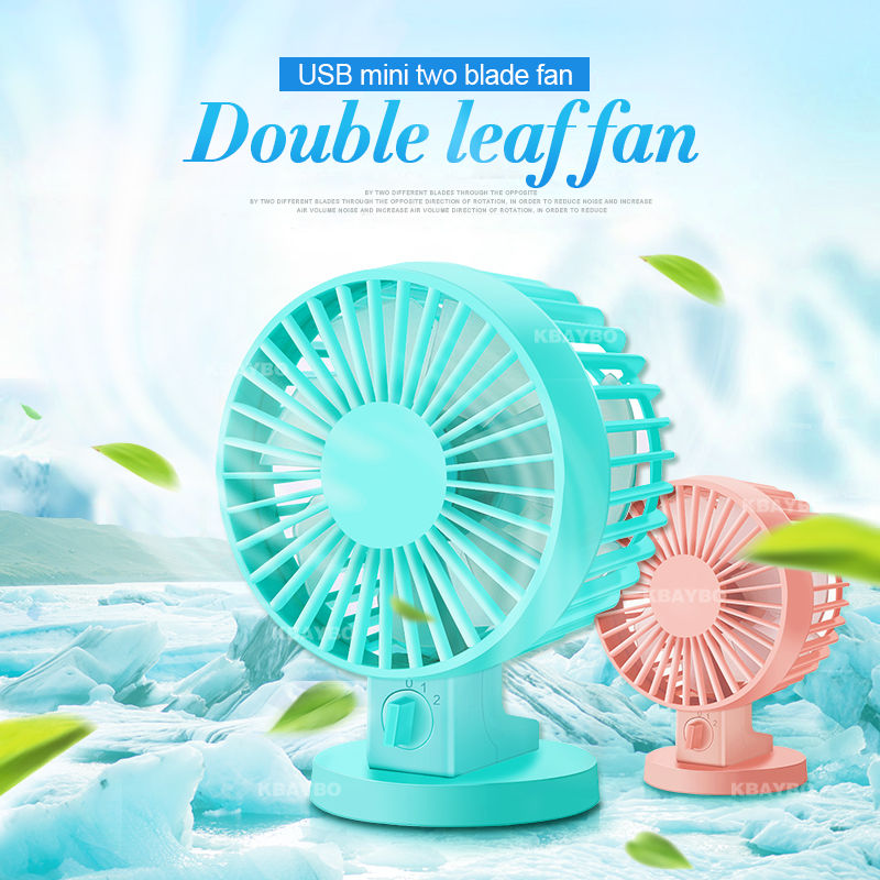 Thumbnail: Double Leaf USB Desk Fan (4 var)