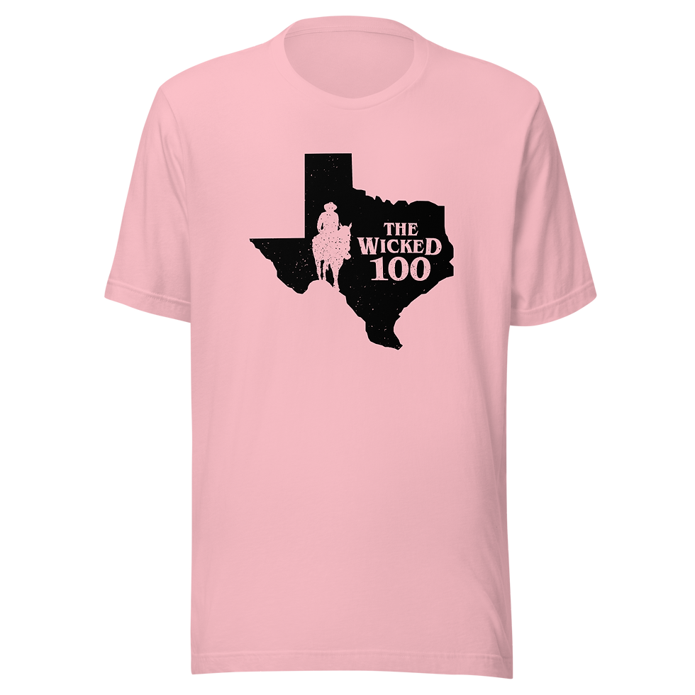 Thumbnail: The Wicked 100 - Black Texas Movie Title Logo Unisex T-shirt