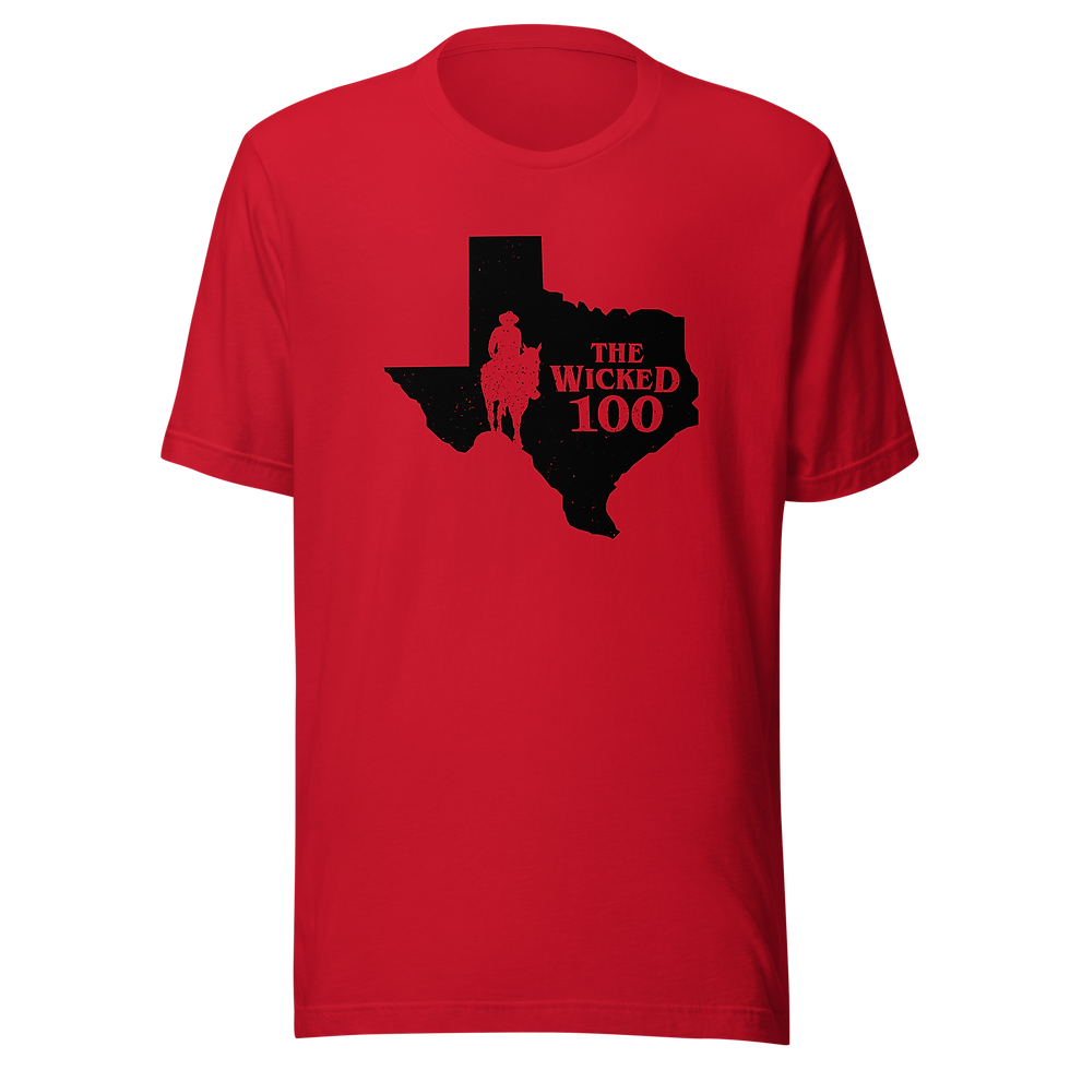 Thumbnail: The Wicked 100 - Black Texas Movie Title Logo Unisex T-shirt