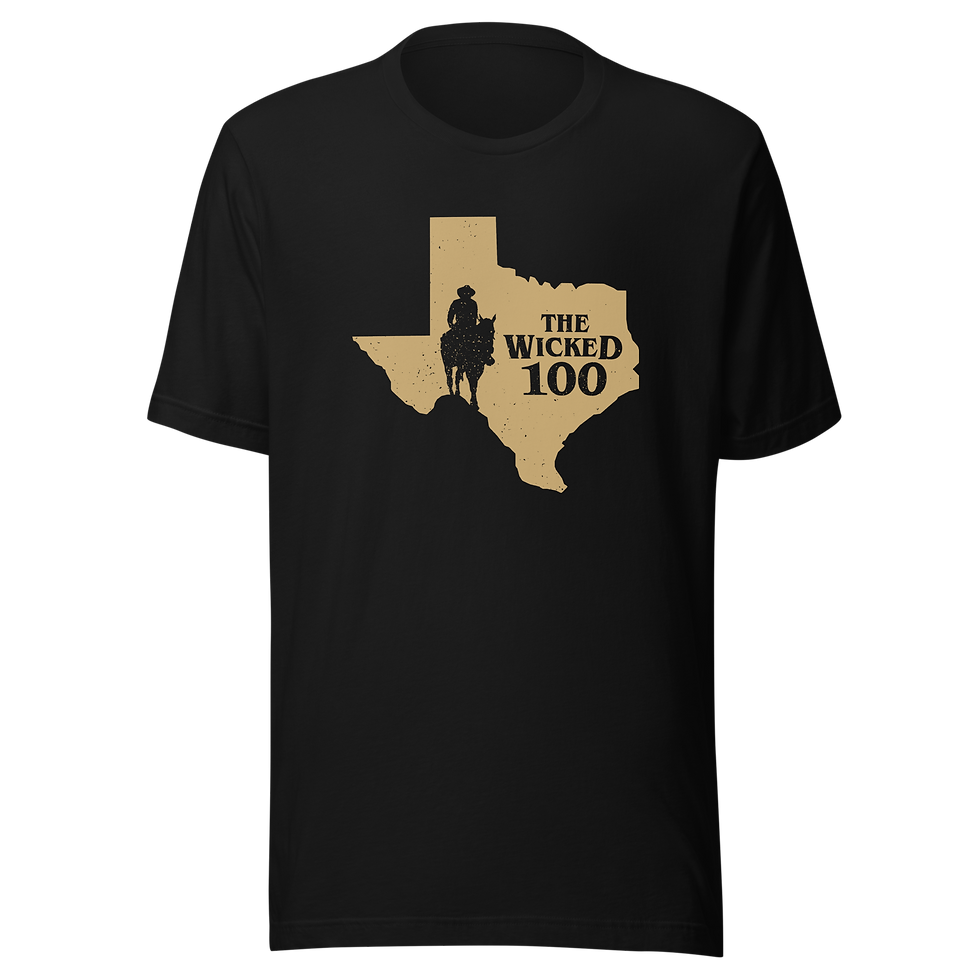 Thumbnail: The Wicked 100 - Gold Texas Movie Title Logo Unisex T-shirt