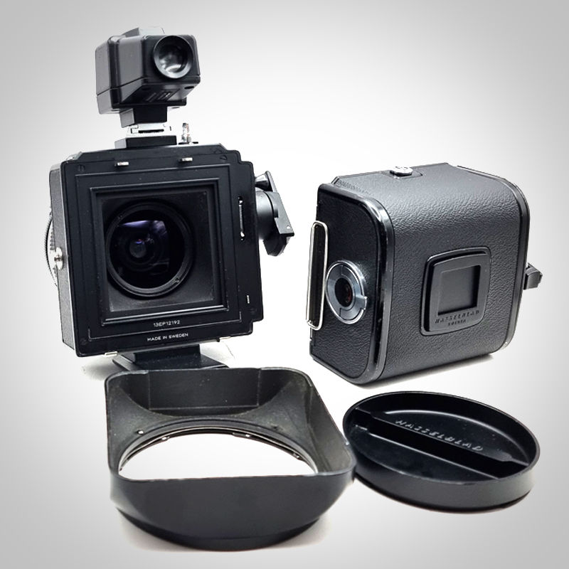 Thumbnail: 903 SWC with 38mm f4.5 CFT* Biogon lens & A12 back. Exc++