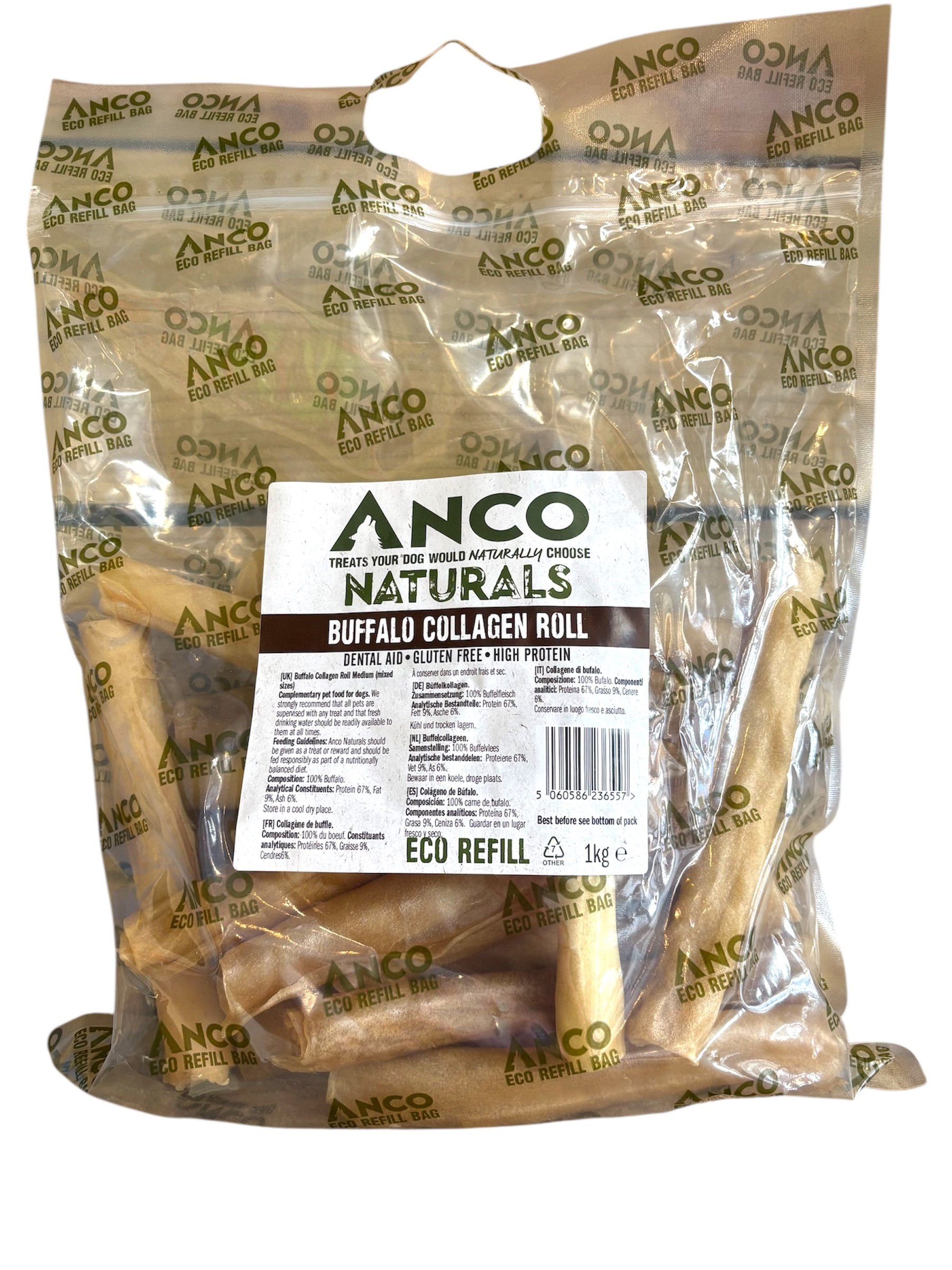 1KG BUFFALO COLLAGEN ROLL