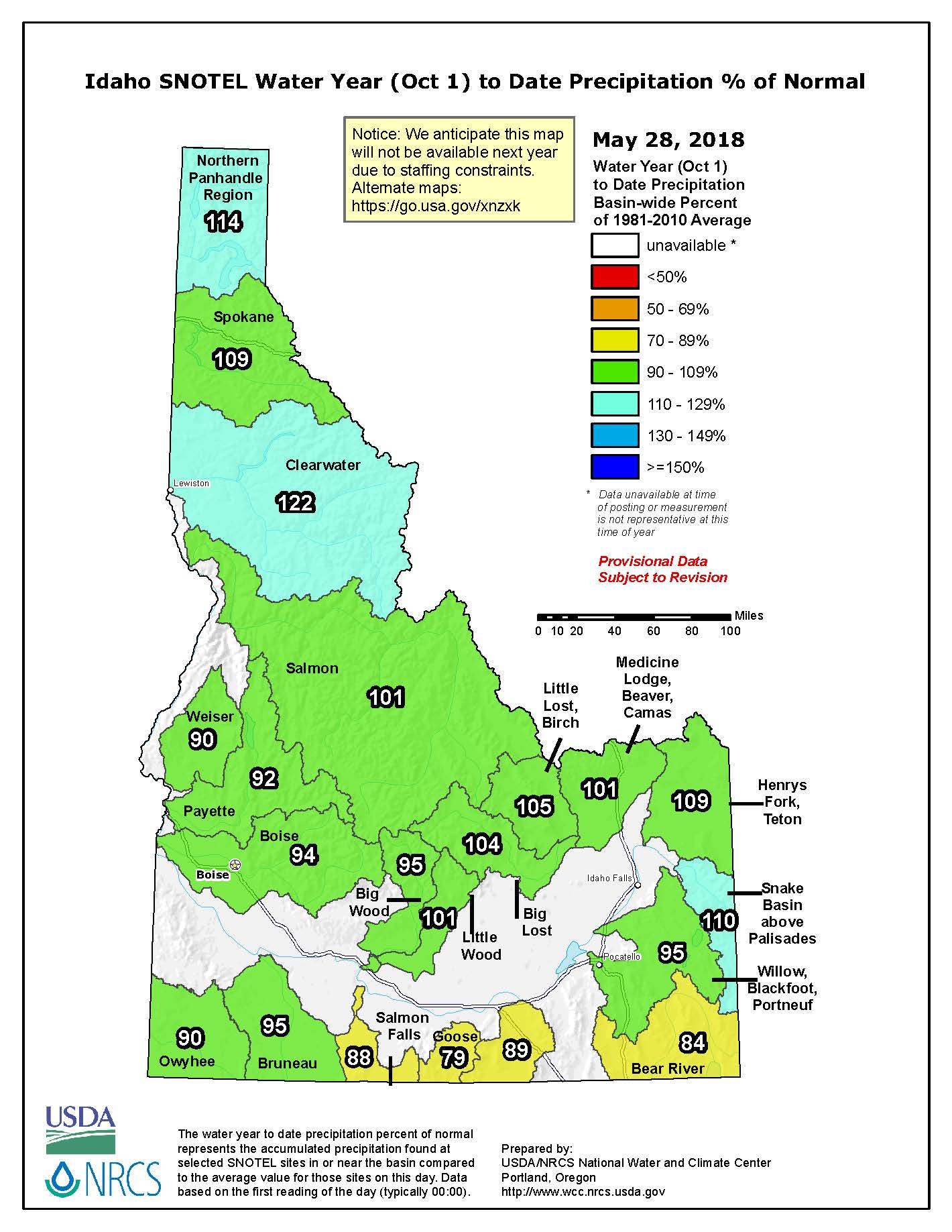 precipitation totals year to date