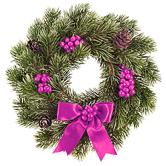 Couronne de Noël Violette