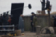 Sam Heughan on location Outlander Filming