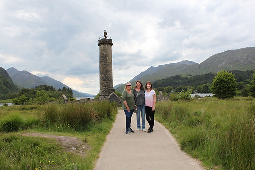 Judy, Michele and Nora from Massachusetts travelling from Edinburgh to Arisaig
