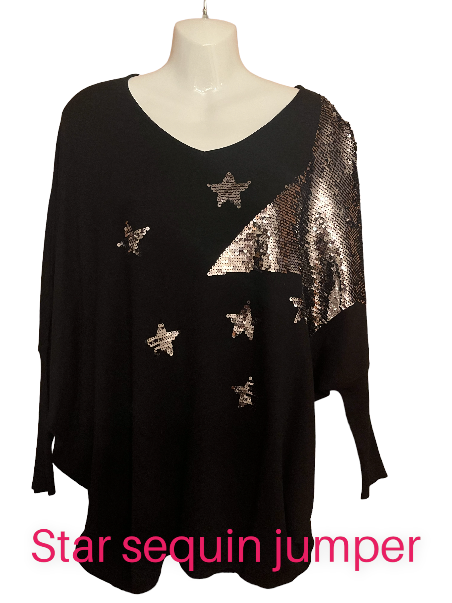 Sequin star jumper