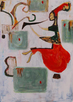 Racconto d'amore (agosto 2012) cm 50 x 70acrilico su tela