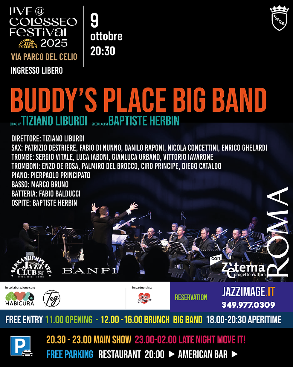 Tiziano Liburdi dirige Buddy’s Place Big Band Ospite: Baptiste Herbin