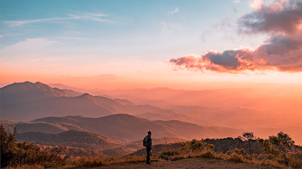 A perfect sunset from high point in Chiang Mai, visiting Thailand the first time, Travel in Thailand, Backpacking southeast asia, pisan zapra journey