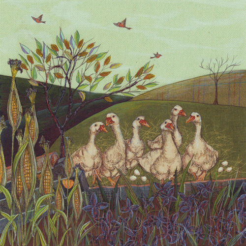 Six Geese A Laying