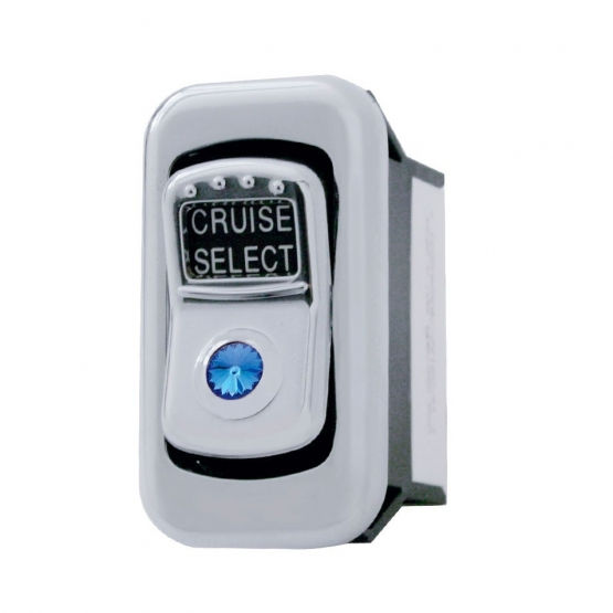 Thumbnail: United Pacific 41074 Chrome Plastic Rocker Switch Bezels (3-Pack)