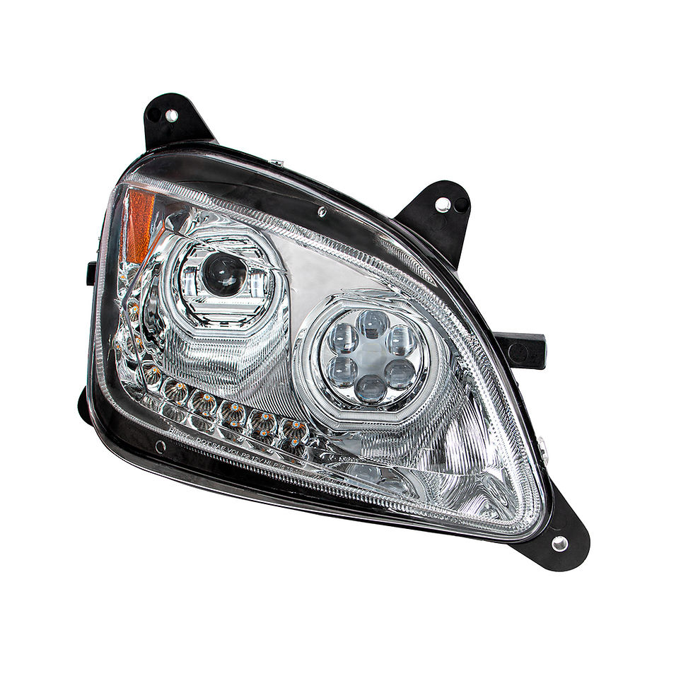 Thumbnail: United Pacific 35746 Chrome 10 LED Headlight For Peterbilt 587 (2010-2016) & 579