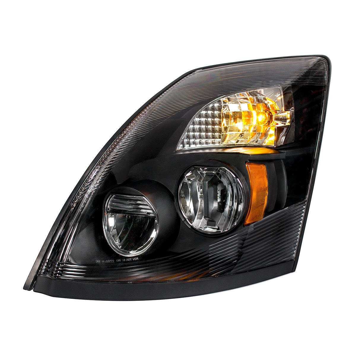 United Pacific 31096 High Power LED "Blackout" Headlight for 2003-2017 Volvo VN/