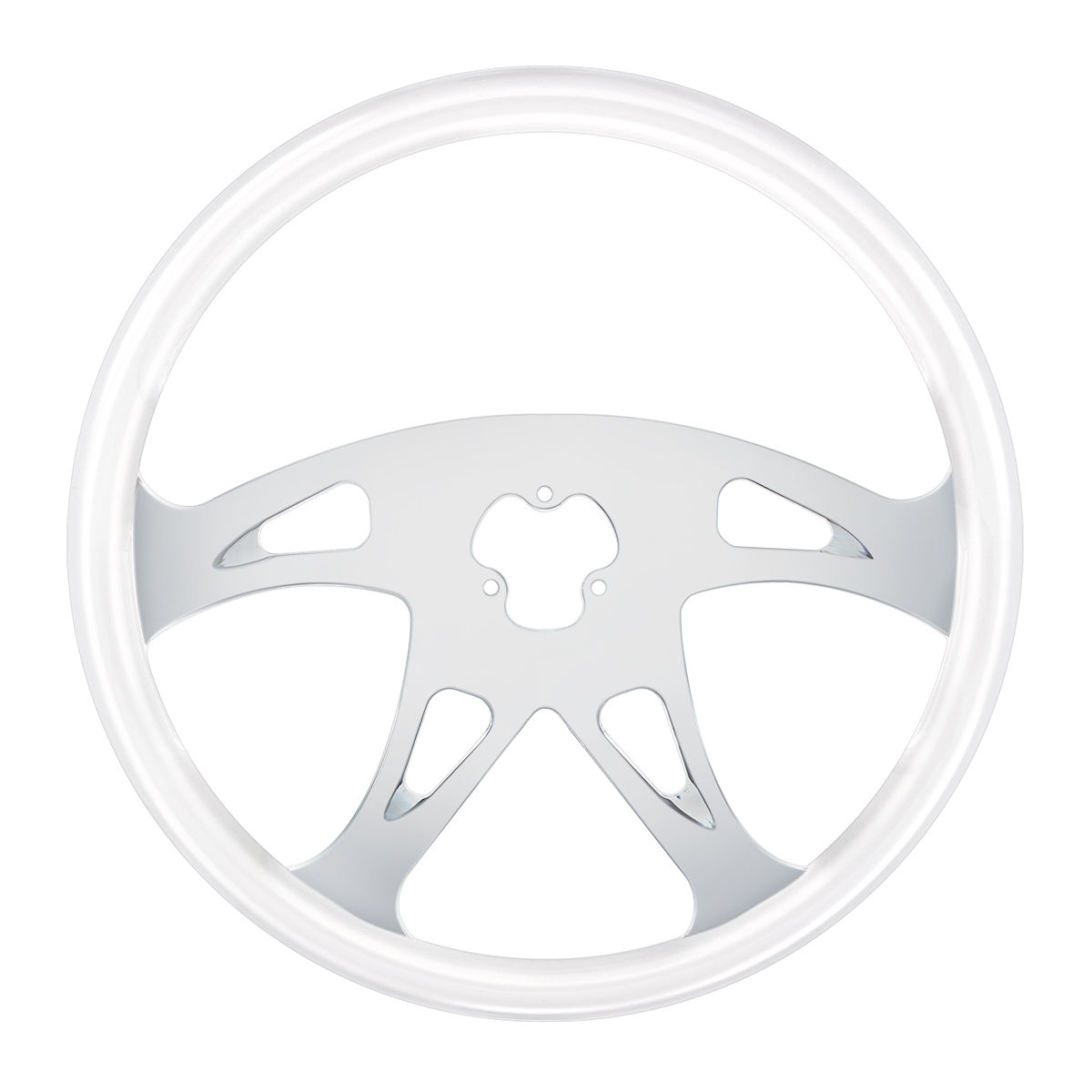 United Pacific 88264 18" Color Boss Steering Wheel - Glacier White