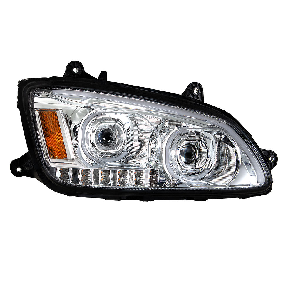 Thumbnail: United Pacific 35772 Chrome LED Headlight With LED Turn Signal & LED Position Li