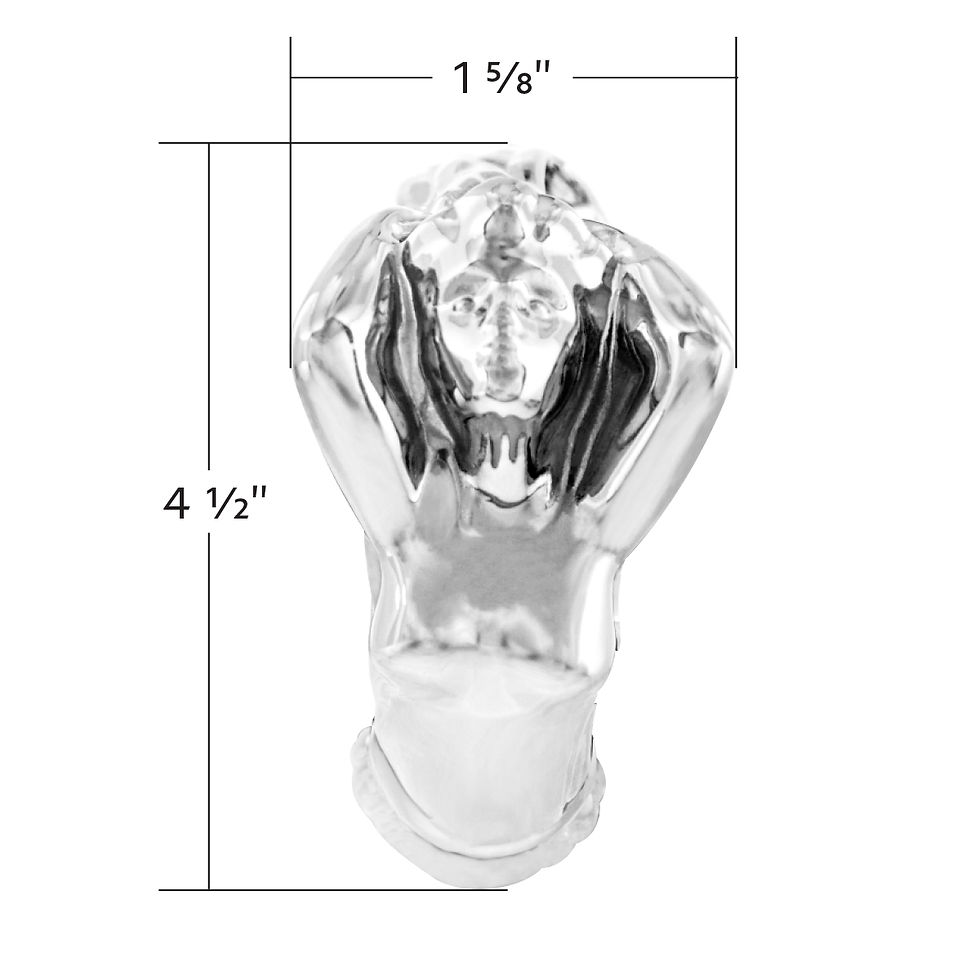 Thumbnail: United Pacific 72019 Die-Cast Flying Goddess Hood Ornament - Chrome