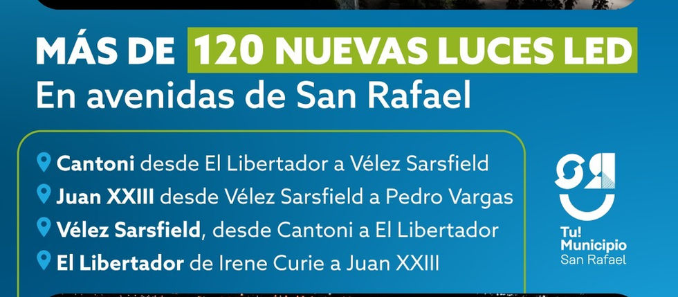 LUCES LED EN AVENIDAS DEL SUR DE LA CIUDAD