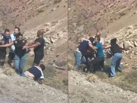 Repudiable: un grupo de personas se peleó en la fila de autos en el paso internacional