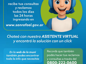 POR RECLAMOS Y CONSULTAS PODÉS USAR LA ASISTENTE VIRTUAL O LA LÍNEA 0800