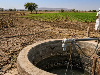 An irrigation well in a dry farm field shows the promise and limits of well-based irrigation in Vidarbha