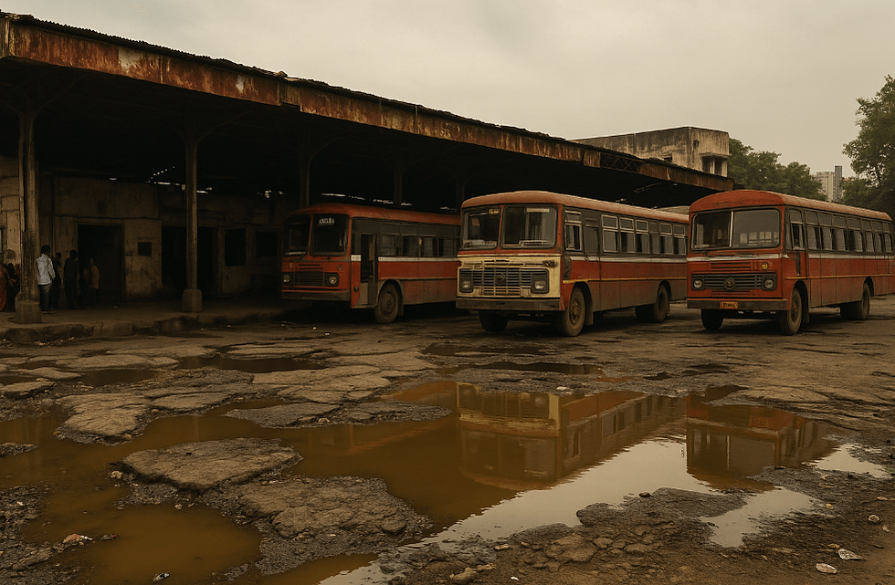 Poor Bus Station Planning in Nagpur