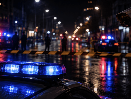 Police vehicles at a crime scene representing the rise in the Vidarbha crime rate between 2024 and 2026.