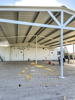 Design in front part of the carport
