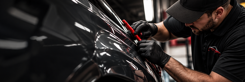 technician working on a car
