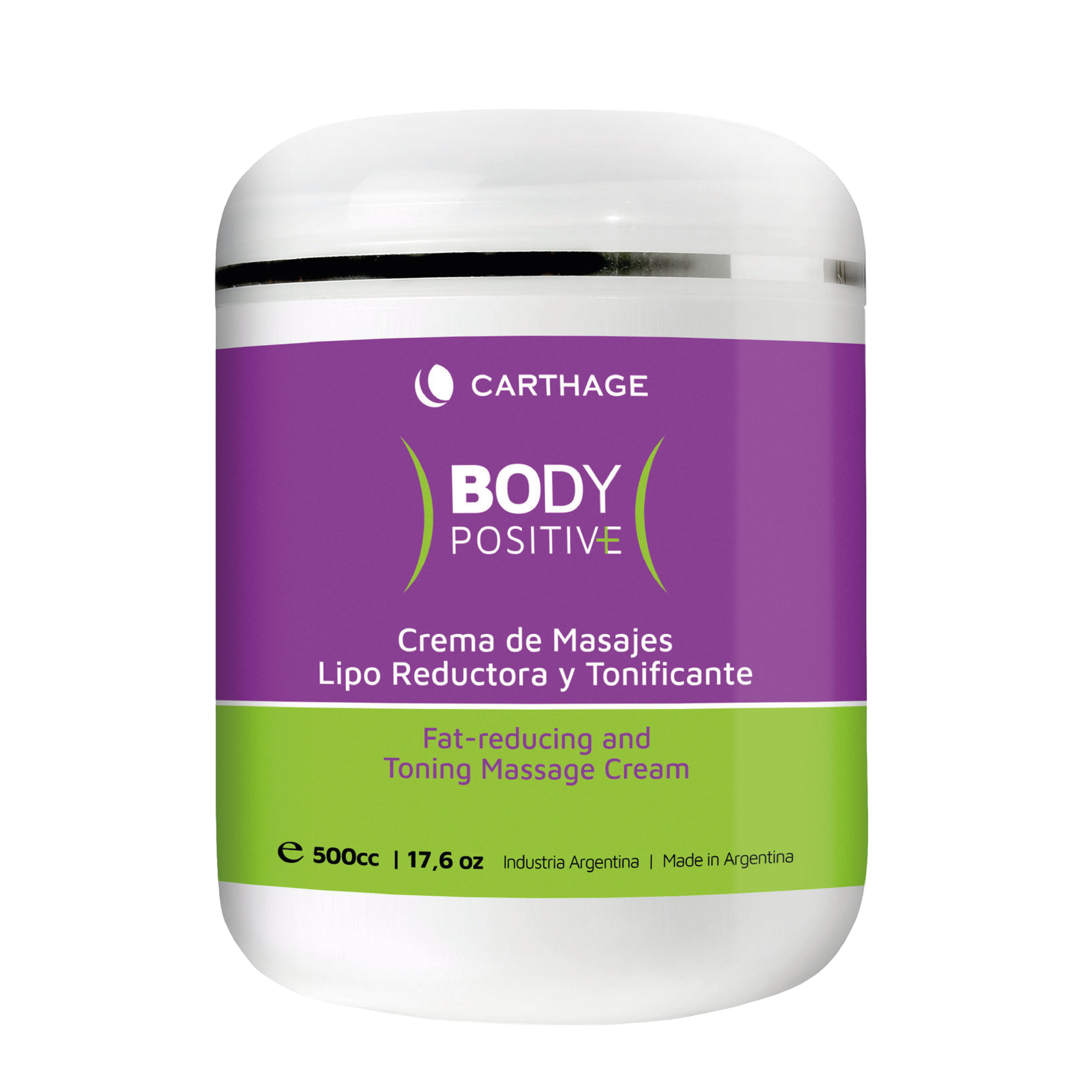 Body Positive Gel Crema Lipo reductora Tonificante x500ml Carthage