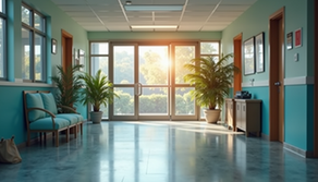A welcoming entrance to a healthcare facility