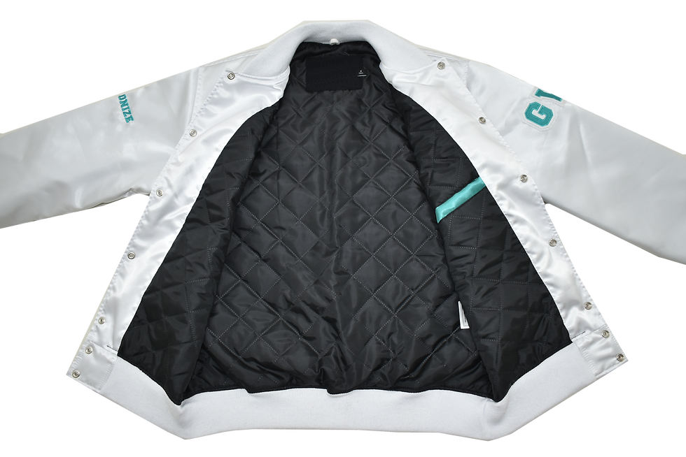 Thumbnail: WHITE SATIN - BOMBER JACKET
