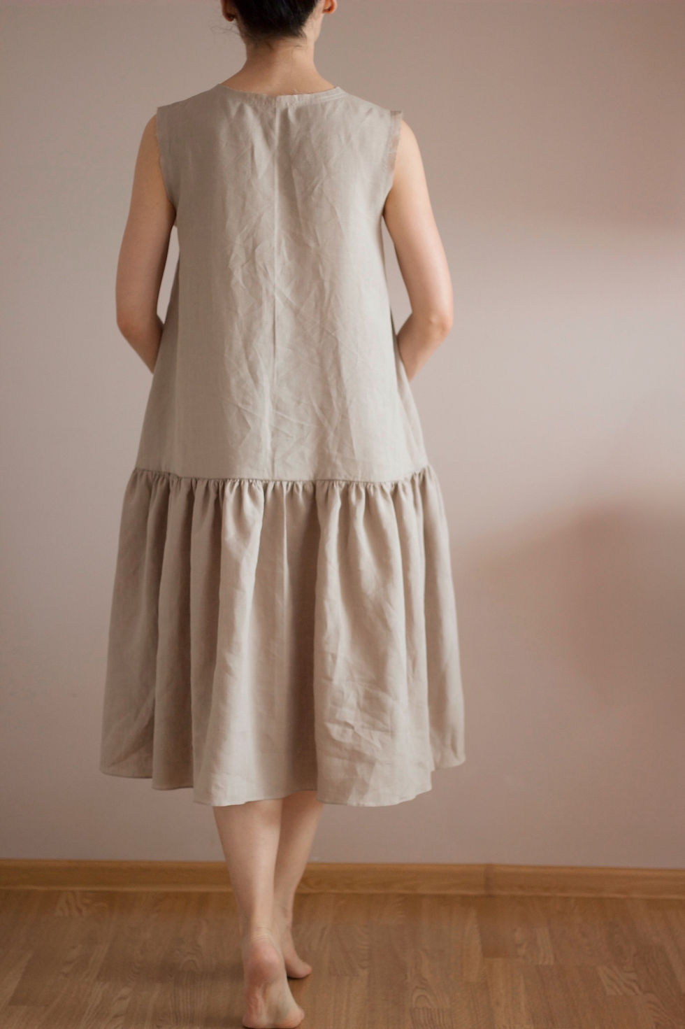 Miniatură: Rochie cu suculenta din in
