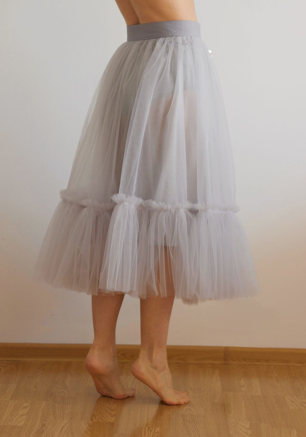 Miniatură: Fusta de tulle cu volan