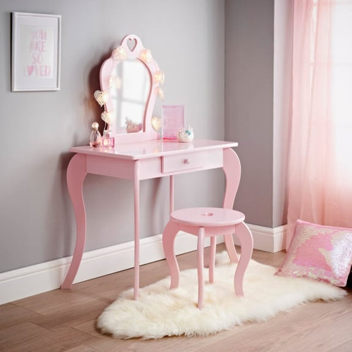 Amelia Vanity Set with Stool & Mirror Range Decor