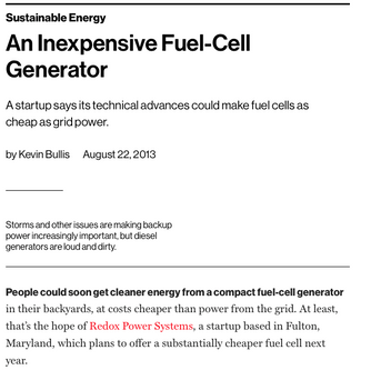 An Inexpensive Fuel-Cell Generator