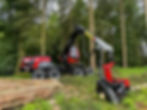 Starkholz-Harvester von Holztrans AG, Forstunternehmen – Aargau Mittelland