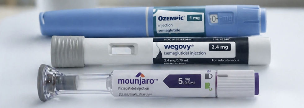 Ozempic, Wegovy and Mounjaro injection pens, the GLP-1 agonists CSI sources