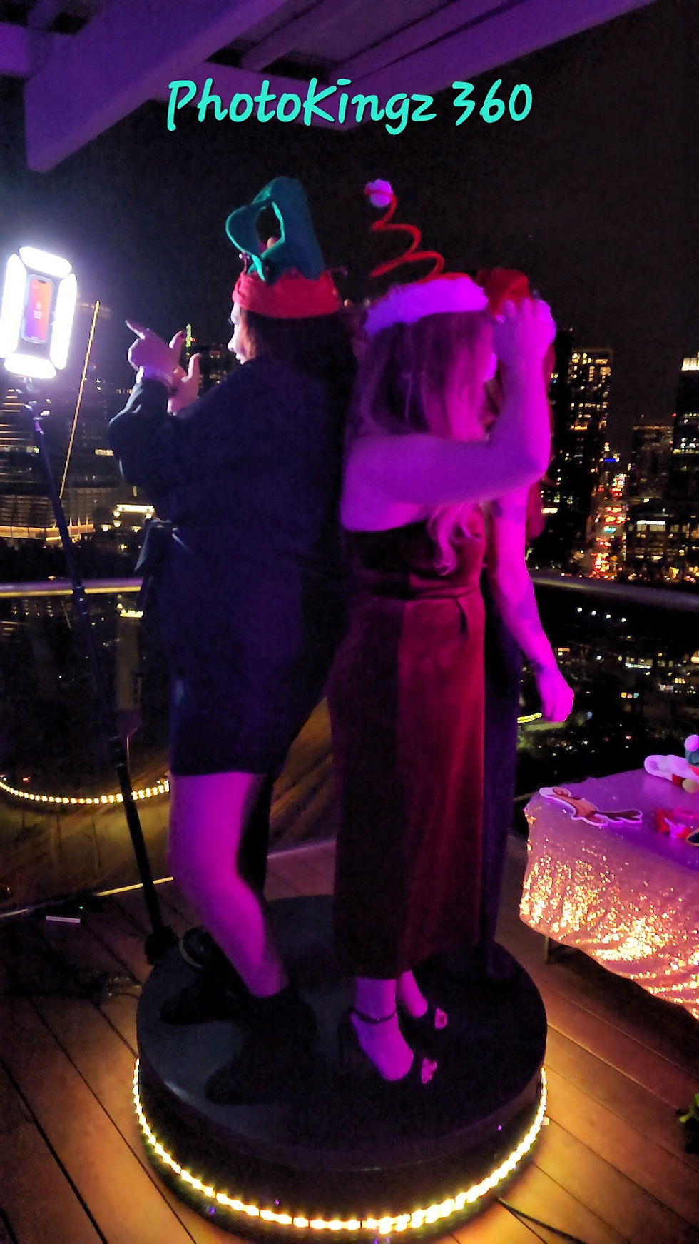 360 camera capturing a guest during an event