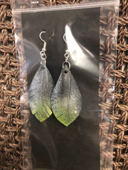 FEATHER EARRINGS- RECYCLED TYRES