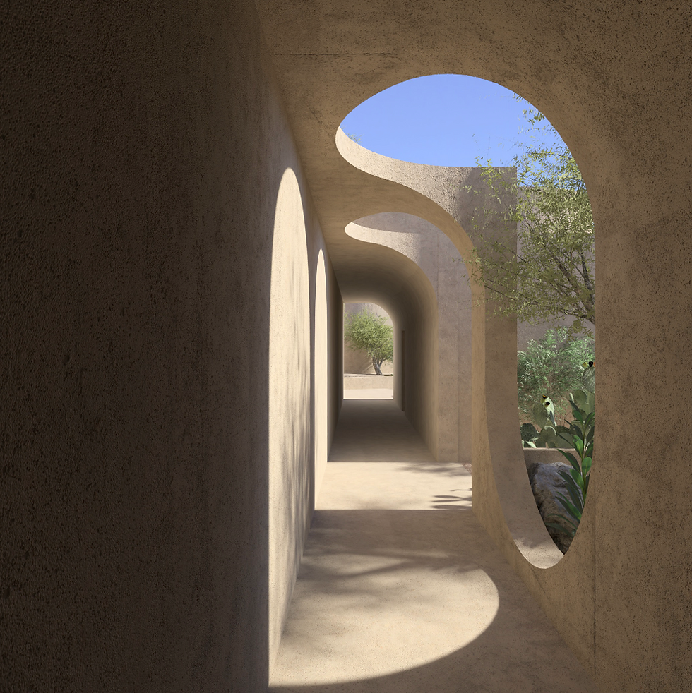 Tella Thera Hotel Natural Light Corridors