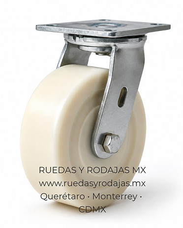 RODAJA DE NYLON 6X2 PARA CARROS INDUSTRIALES